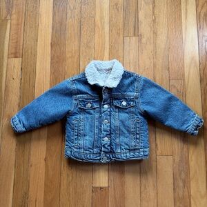 Zara Sherpa lined denim jacket